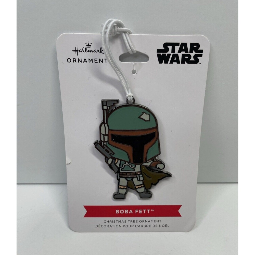 Star Wars BOBA FETT‎ New! 2022 Hallmark Flat Metal Ornament